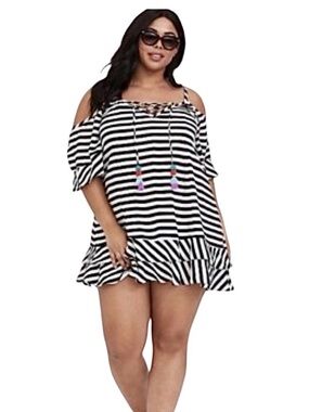 Black and White Swimsuit Coverup
